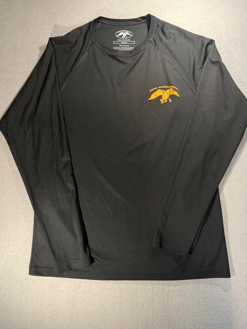 Duck Commander Black Long Sleeve Performance Shirt Medium
